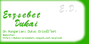 erzsebet dukai business card